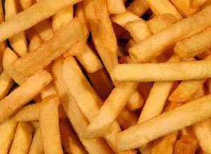 a picture of a plate of french fries