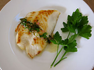 picture of baked cod on a plate